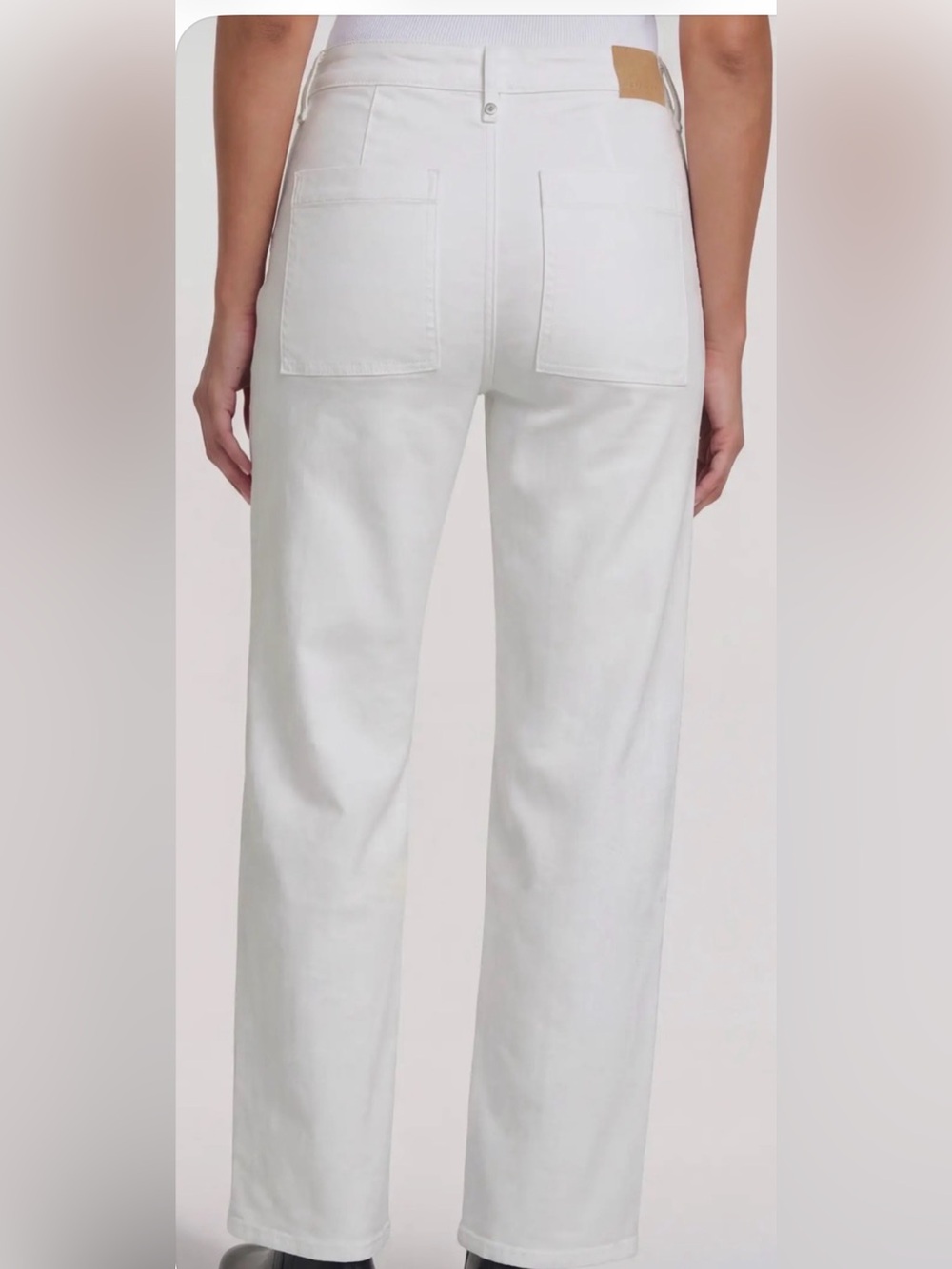 Sanctuary NWT $109 Nixie Slim Straight Jeans Tag - Color Chalk